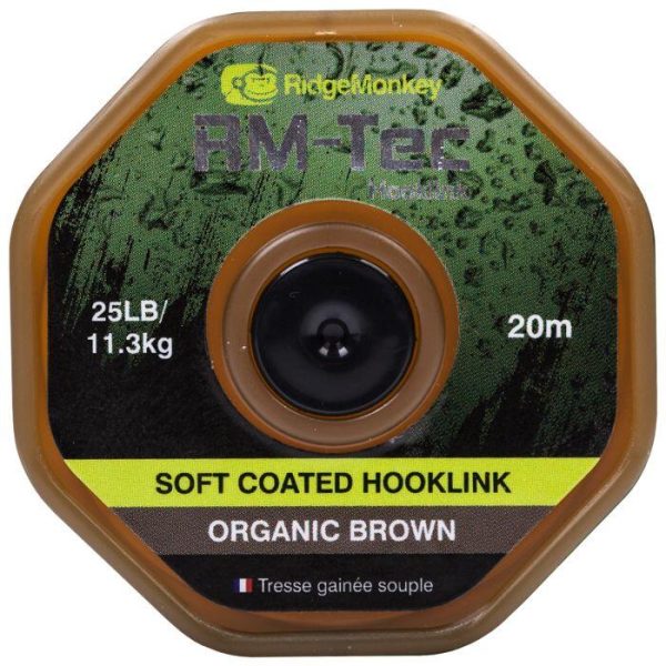 RM-Tec Soft Coated Hooklink 25lb - Organic Brown20lb