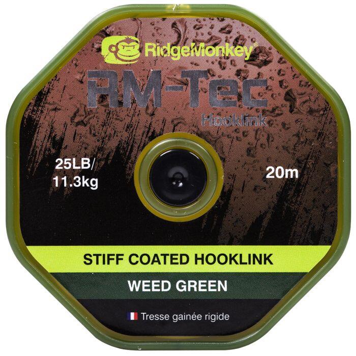 RM-Tec Stiff Coated Hooklink 25lb - Weed Green